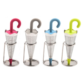 Creative Umbrella Tea Strainer Silicone Stainless Steel Kitchen Gadgets